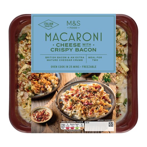 M&S Macaroni Cheese With Crispy Bacon Serves 2