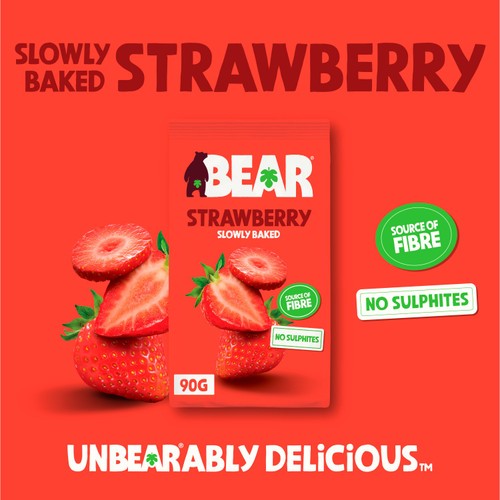 BEAR Fruit Gently Baked Strawberries