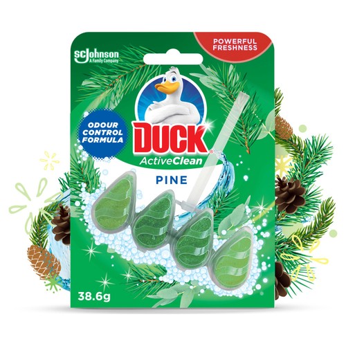Duck Active Clean Toilet Rim Block Pine