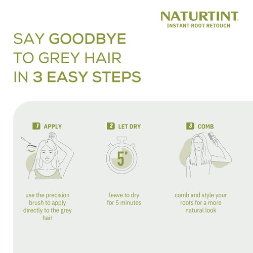 Naturtint Instant Root Re Touch 2in1 Black