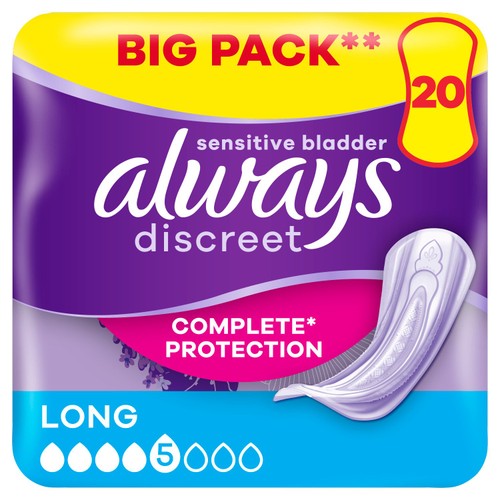 Always Discreet Adult Incontinence Pads Long