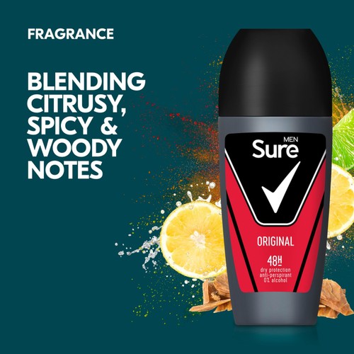 Sure Men Antiperspirant Deodorant Roll On Base Original