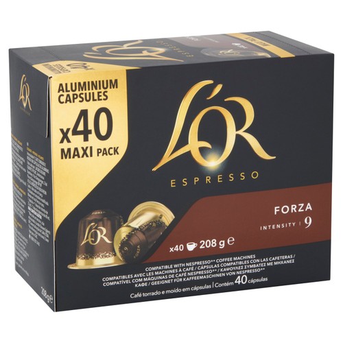 L'OR Espresso Forza Coffee Pods Intensity 9