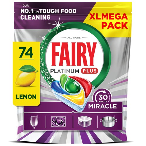 Fairy 30 Minute Miracle Dishwasher Tablets 74ct