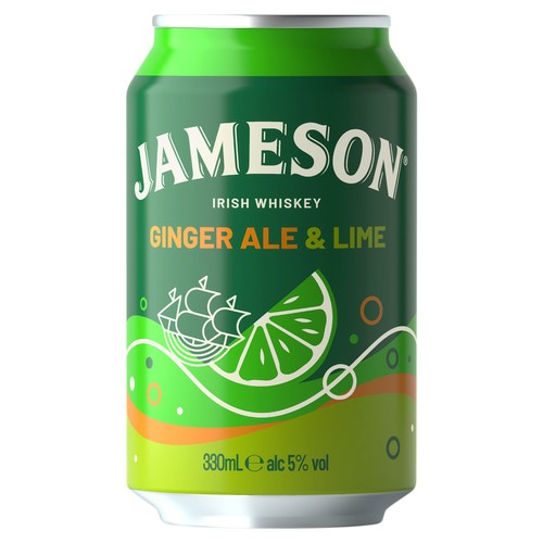 Jameson, Ginger Ale and Lime Pre-Mixed Whiskey Can