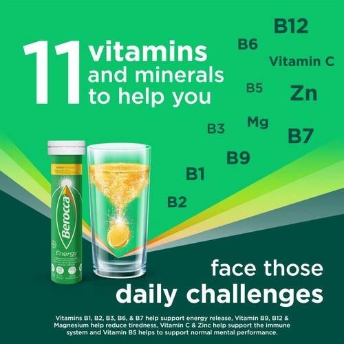 Berocca Mango Energy Vitamin Effervescent Tablets