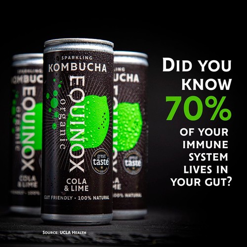 Equinox Organic Cola and Lime Kombucha
