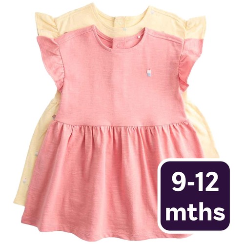M&S Girls Cotton Jersey Cupcake Dresses, 9-12 Months, Multi