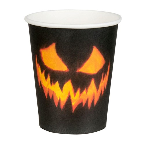 Creepy Pumpkin Paper Cups