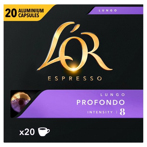 L'OR Lungo Profondo Coffee Pods x20 Intensity 8