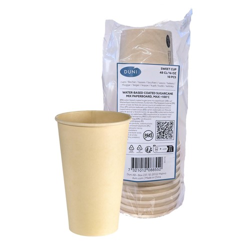 Large Brown Bio Bagasse Cups