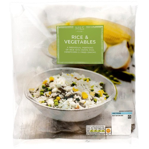 M&S Rice & Vegetables Frozen 4x200g