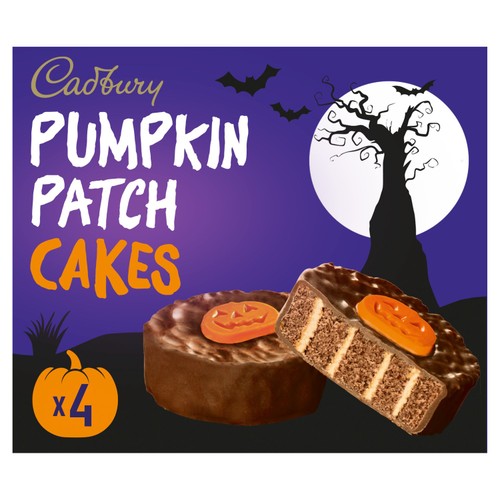 Cadbury 4 Halloween Pumpkin Cakes 