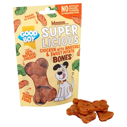 Good Boy Superlicious Chicken, Broccoli & Sweet Potato Bone Dog Treats