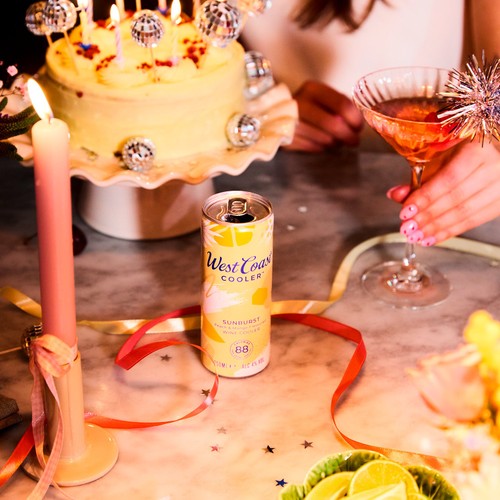 West Coast Cooler Sunburst Peach and Mango Wine Cooler