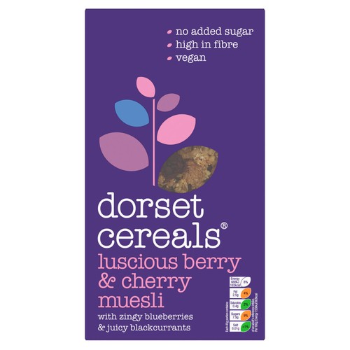 Dorset Cereals Luscious Berry&Cherry Muesli No Added Sugar Breakfast Cereal