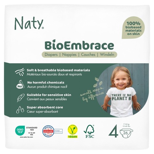 Naty BioEmbrace Nappies Size 4 (7-18kg)