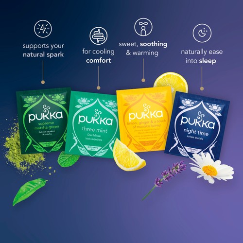 Pukka Organic Herbal Tea Collection, 4 Best Seller Flavours x20 Tea Bags