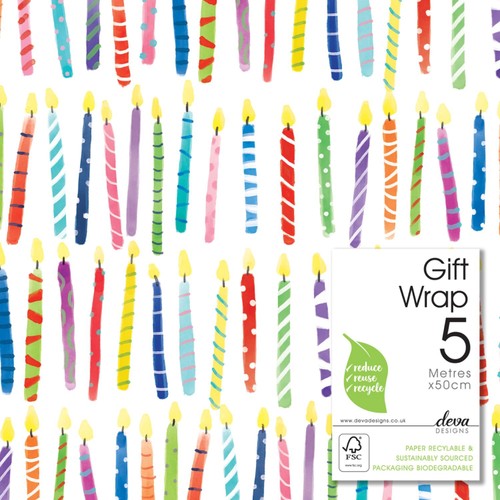 Party Candles Gift Wrap Roll