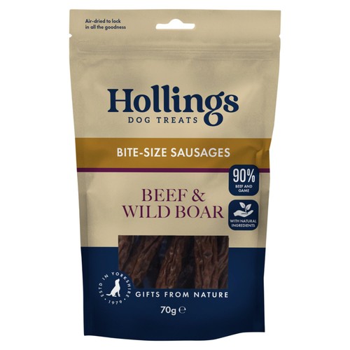 Hollings Bite-Size Gourmet Sausages Beef & Wild Boar