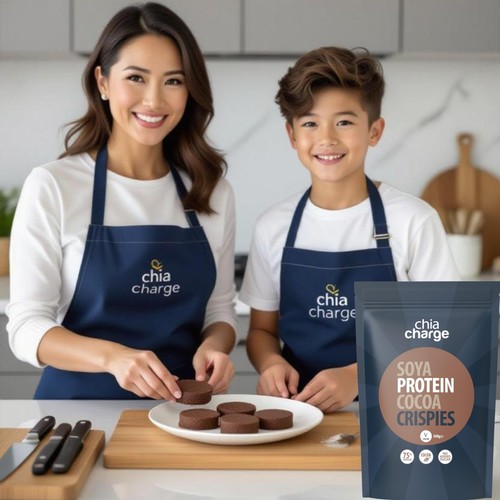 Chia Charge Cocoa Soya 75% Protein Crispies (500g)