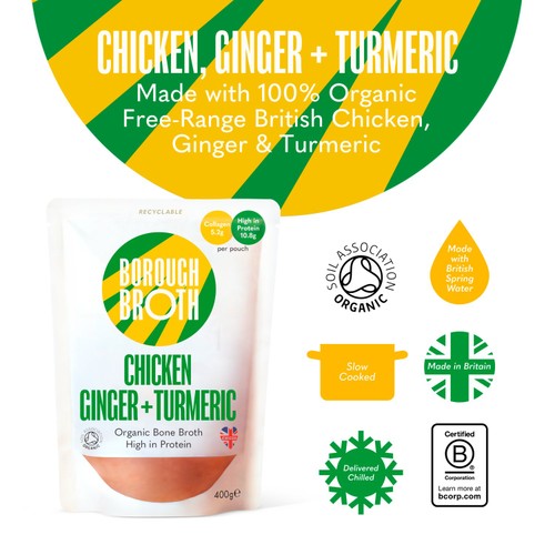 Borough Broth Organic Chicken Ginger & Turmeric Broth