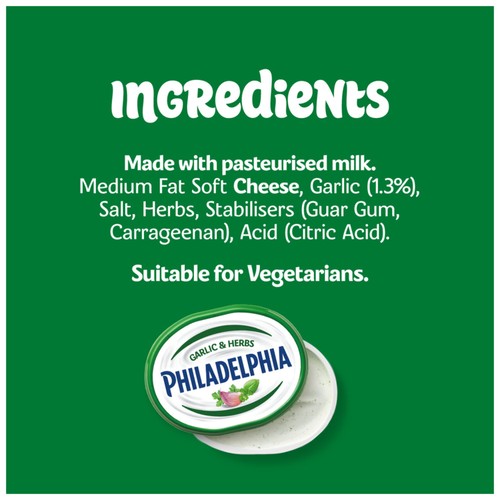 Philadelphia Garlic & Herbs Soft Cream Cheese