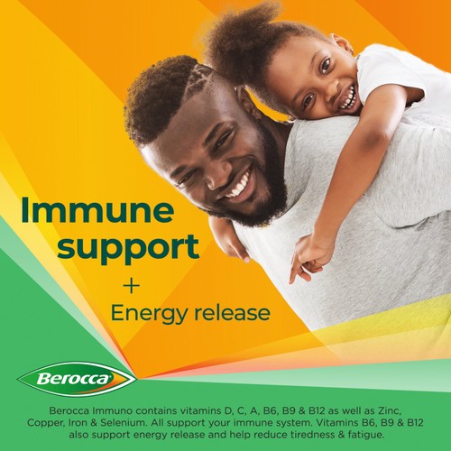 Berocca Immuno Orange Flavour Energy & Immunity Tablets