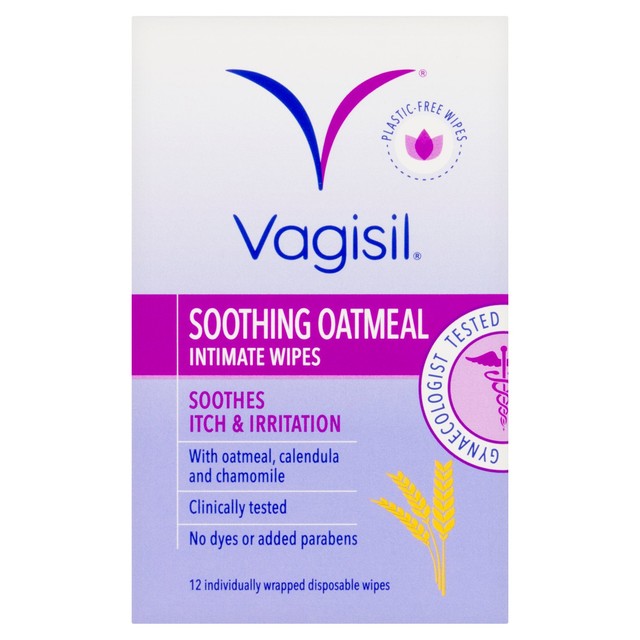 Vagisil Soothing Oatmeal Intimate Wipes 12 Pack