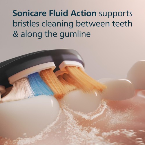 Philips Sonicare Genuine A3 Premium All-in-One Brush Head, Black, 2+1 Pack