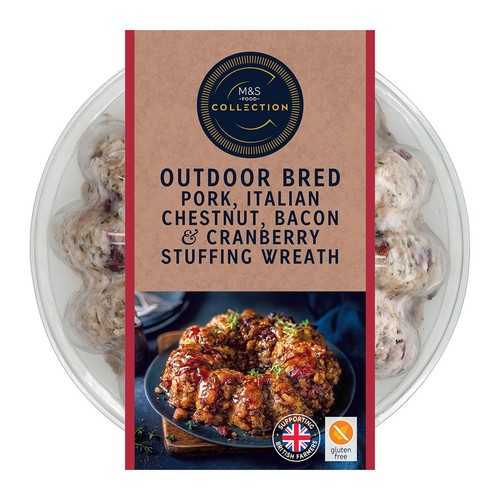M&S Collection Pork, Italian Chestnut, Bacon & Cranberry Stuffing Wreath