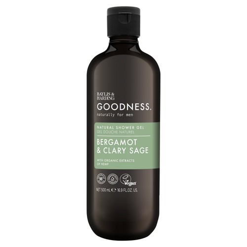 Baylis & Harding Goodness Mens Bergamot & Clary Sage Shower Gel