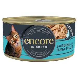 Encore Natural Wet Cat Food Tin Tuna Fillet in Broth