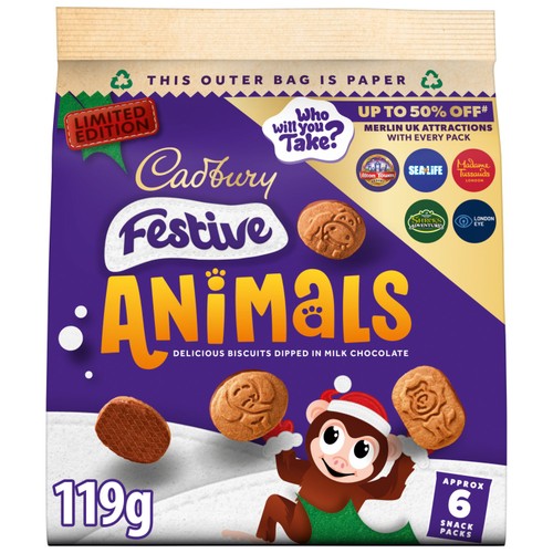 Cadbury Festive Animals Multipack