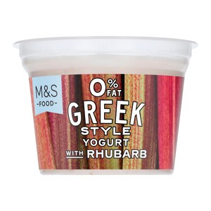 0% Fat Greek Style Yogurt with Rhubarb