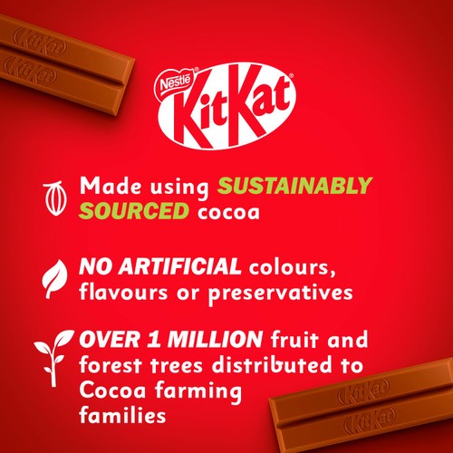 KitKat 2 Finger Orange Chocolate Biscuit Bar, Multipack