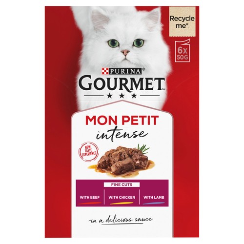 Gourmet Mon Petit Meaty Variety Beef Chicken Lamb Wet Cat Food