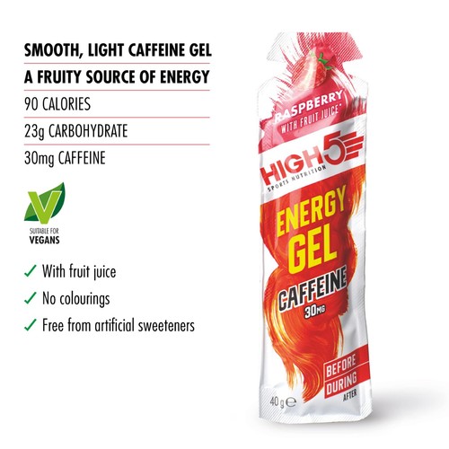 HIGH5 Energy Gel Caffeine Raspberry