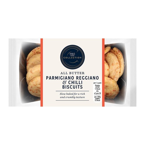 M&S All Butter Parmigiano Reggiano & Chilli Biscuits
