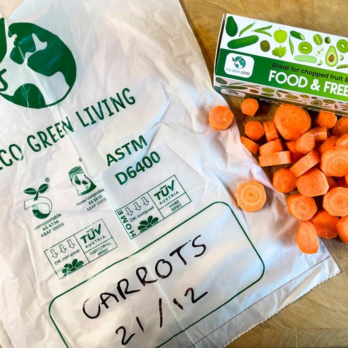 Eco Green Living Certified Compostable 2L Freezer Bags for Food Storage