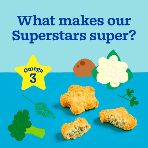 Little Dish Superstars Omega 3 Crispy Fish Bites with Added Veg 300g