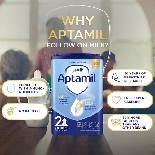 Aptamil 2 Follow On Baby Milk Formula Powder 6-12 Months