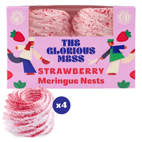 The Glorious Mess Strawberry Meringue Nests