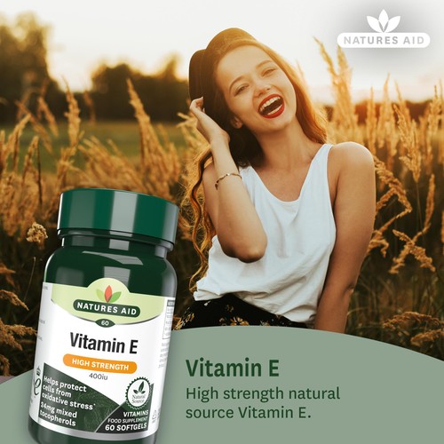 Natures Aid Vitamin E Supplement Soft Gels 400iu 