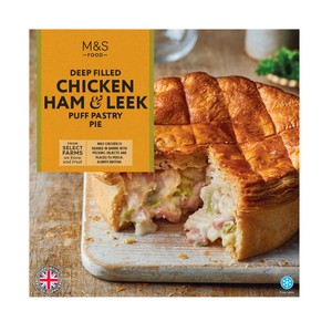 M&S Deep Filled Chicken, Ham & Leek Puff Pastry Pie