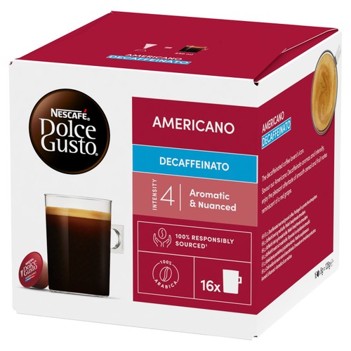 Nescafe Dolce Gusto Americano Decaffeinato Coffee Pods (16 Servings)