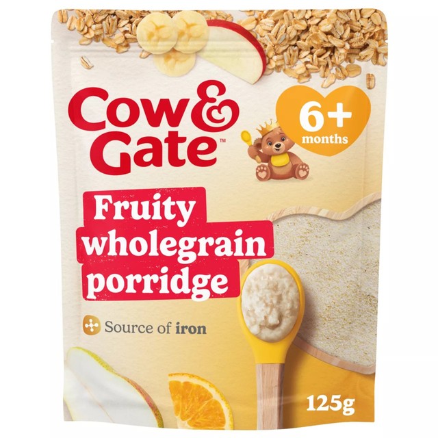 Cow & Gate Fruity Wholegrain Porridge Baby Porridge 125g
