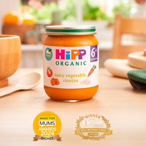 HiPP Organic Tasty Vegetable Risotto Baby Food Jar 6+ Months