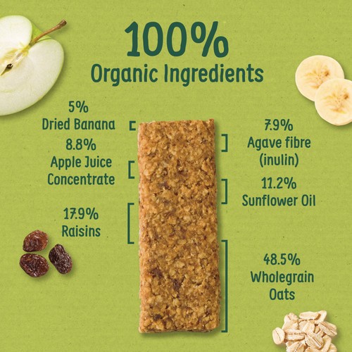 Organix Banana Soft Oaty Bars Toddler Snacks Multipack 12 months+