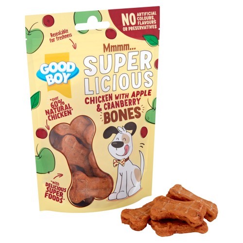 Good Boy Superlicious Chicken, Apple & Cranberry Bone Dog Treats